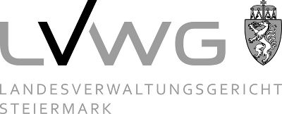 Gesicherte Veröffentlichung der Bildmarke des LVwG Steiermark (schwarz-weiß) 
